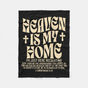 Heaven Is My Home Cross Christian Religious (on Ba Fleece Blanket