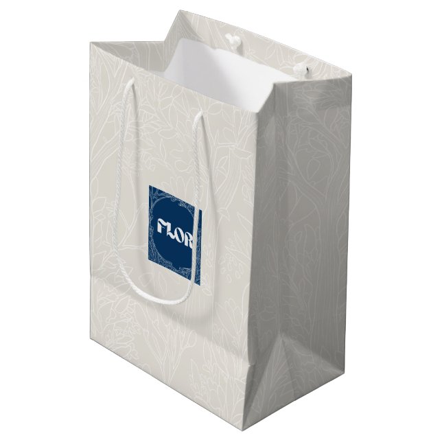 Heaven Ivory Florist Gift Bag (Front Angled)