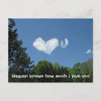 Heaven knows how much I love you Postcard