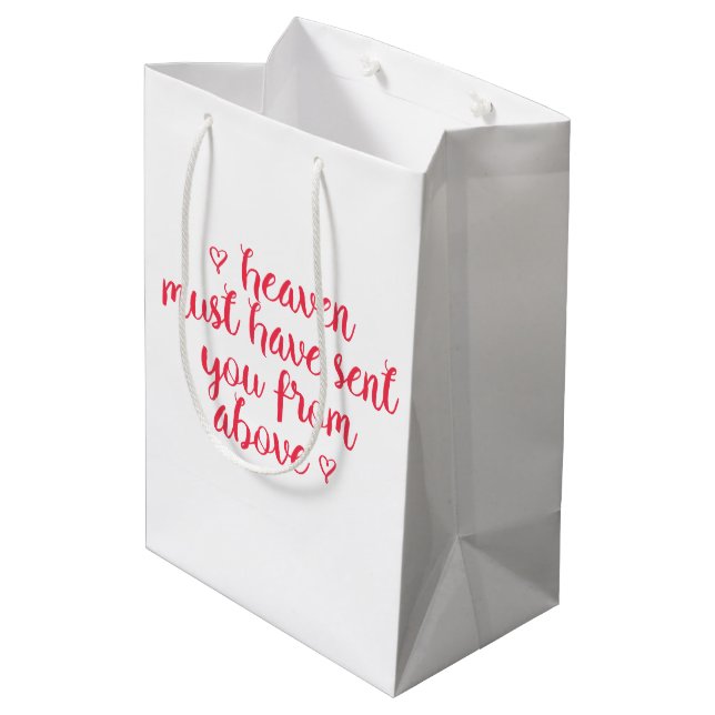 Heaven must have sent you Romantic quote Gift Bag (Back Angled)