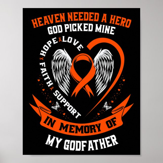 Heaven Needed a Hero God Picked My Godfather Leuke Poster (Front)