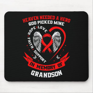 Heaven Needed A Hero God Picked My Grandson Heart Mouse Mat