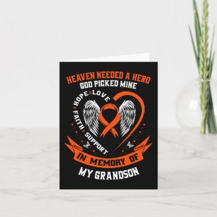 Heaven Needed a Hero God Picked My Grandson Leukem Card