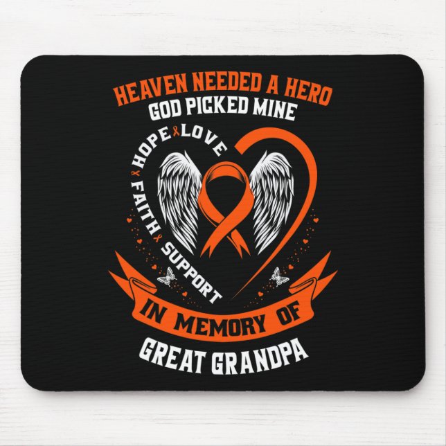 Heaven Needed a Hero God Picked My Great Grandpa L Mouse Mat (Front)