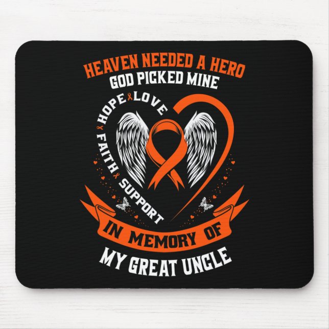 Heaven Needed a Hero God Picked My Great Uncle Leu Mouse Mat (Front)