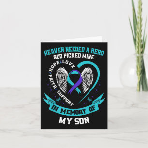 Heaven Needed A Hero God Picked My Son Suicide Awa Card