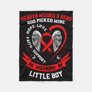 Heaven Needed A Hero God Picked Son Little Boy Hea Fleece Blanket