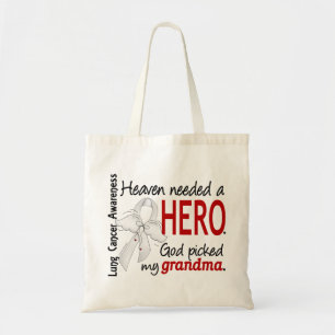 Heaven Needed A Hero Grandma Lung Cancer Tote Bag
