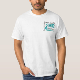 Heaven Needed a Hero Grandma Ovarian Cancer T-Shirt