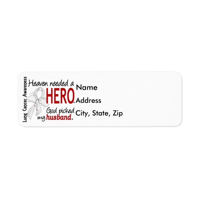 Heaven Needed a Hero Husband Lung Cancer (Front)