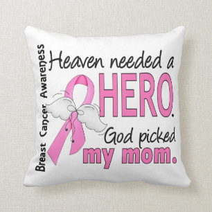 Heaven Needed A Hero Mum Breast Cancer Cushion