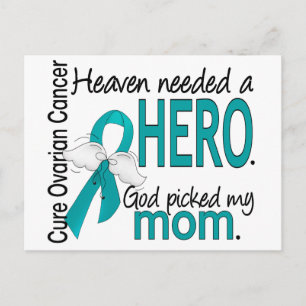 Heaven Needed a Hero Mum Ovarian Cancer Postcard