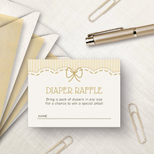 Heaven Sent Angel Diaper Raffle Enclosure Card