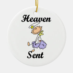 Heaven Sent Angel T-shirts and Gifts Ceramic Tree Decoration