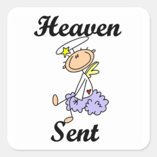 Heaven Sent Angel T-shirts and Gifts Square Sticker