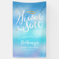 Heaven Sent Angel Theme Boy Baby Shower Welcome