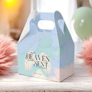 Heaven Sent Angel Wings Pastel Baby Shower Favour Box