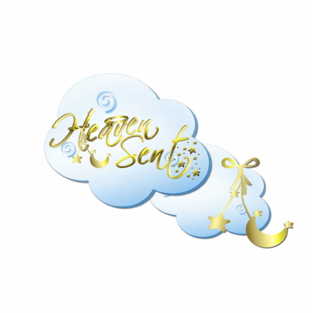 Heaven Sent Baby Ornament Photo Sculpture Decoration (Front)