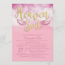 Heaven Sent Baby Shower Invitation