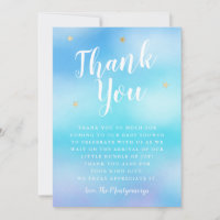 Heaven Sent Baby Shower Stars Blue