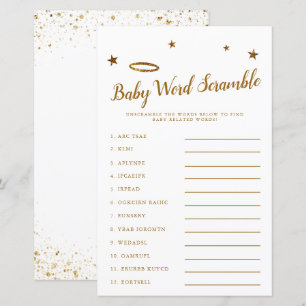 Heaven Sent Baby Word Scramble Game Yellow