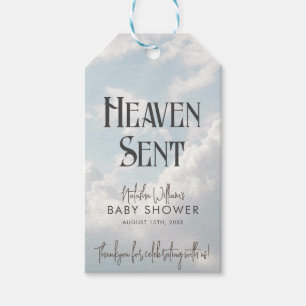 Heaven Sent Clouds Sky Celestial Baby Shower Gift Tags