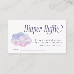 Heaven Sent Girl Diaper Raffle Ticket Enclosure Card