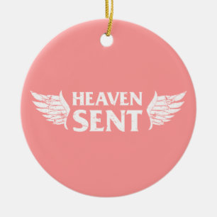 Heaven Sent Memorial Ornament in Pink