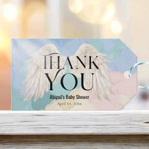 Heaven Sent Pastel Angel Wings Thank You   Gift Tags