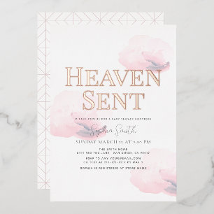 Heaven Sent Pink Cloud Girl Baby Shower