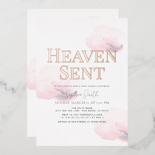 Heaven Sent Pink Cloud Girl Baby Shower