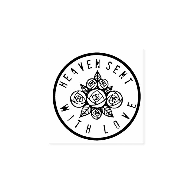 HEAVEN SENT WITH LOVE ROSES RUBBER STAMP (Imprint)