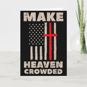 Heaven Us Flag Patriotic Christian Religious God J Card