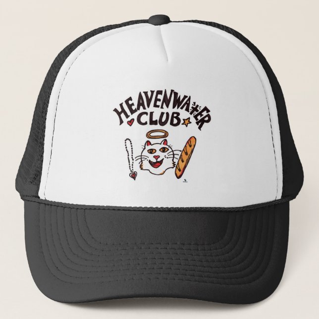 Heaven Water Club Pop Culture Spoof Art Trucker Hat (Front)