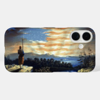 Heavenly American Flag in Sky, Zouave Civil War