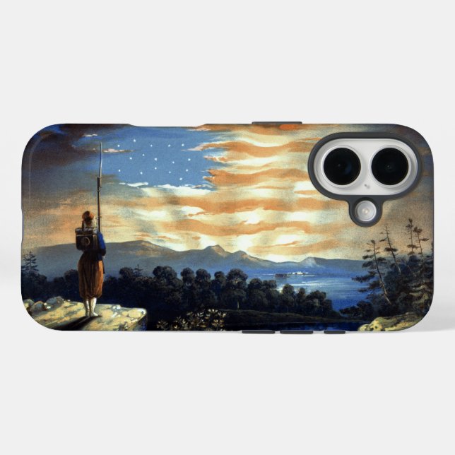 Heavenly American Flag in Sky, Zouave Civil War Case-Mate iPhone Case (Back (Horizontal))