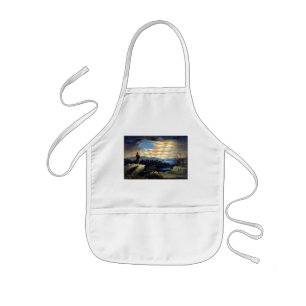 Heavenly American Flag in Sky, Zouave Civil War Kids Apron