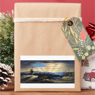 Heavenly American Flag in Sky, Zouave Civil War Rectangular Sticker