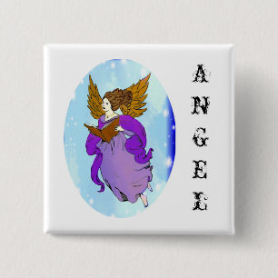 Heavenly Angel 15 Cm Square Badge