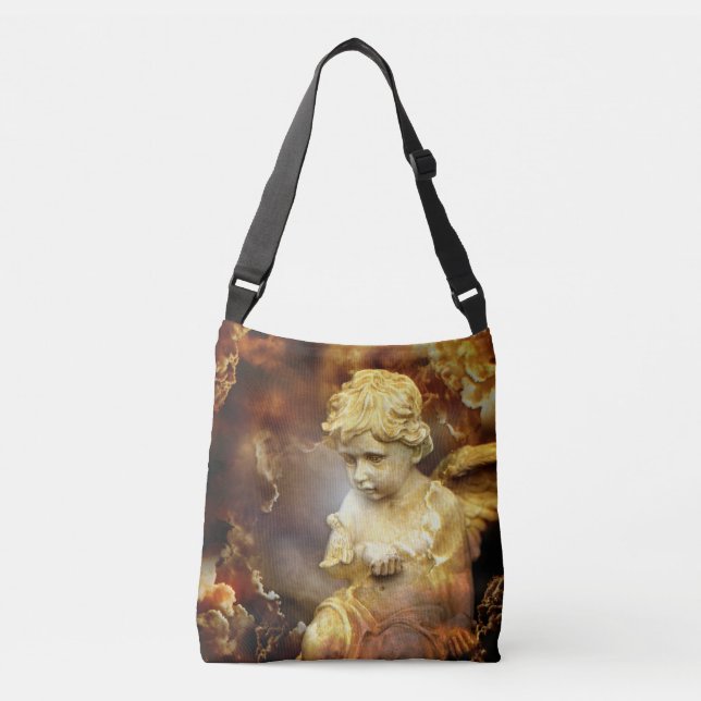 Heavenly Angel Cherub Crossbody Bag (Front)