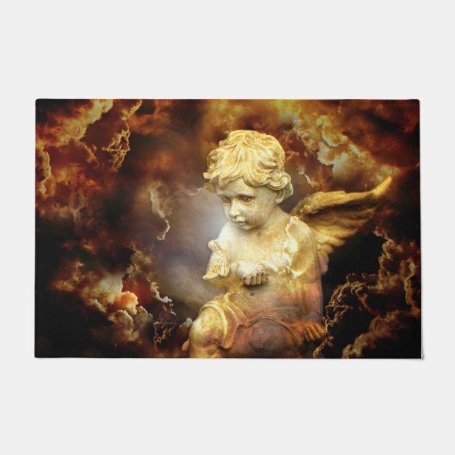 Heavenly Angel Cherub Floor Mat (Front)