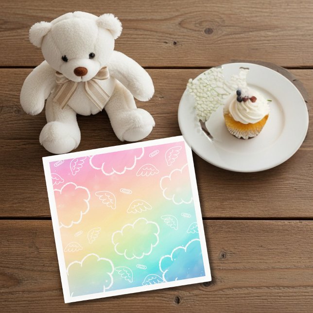  Heavenly Angel Halo Cloud  Rainbow  Napkins (Heavenly Angel Halo Cloud Rainbow Napkins)