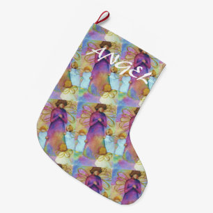 HEAVENLY ANGEL LARGE CHRISTMAS STOCKING