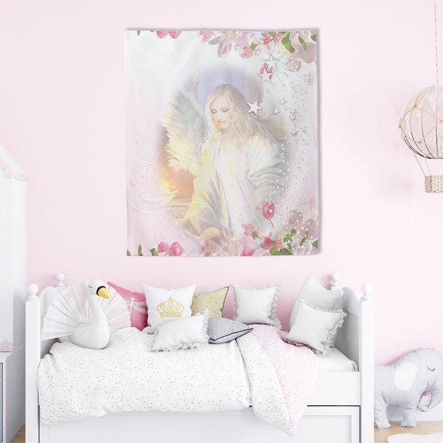 Heavenly Angel Light Floral Tapestry (Creator Uploaded)