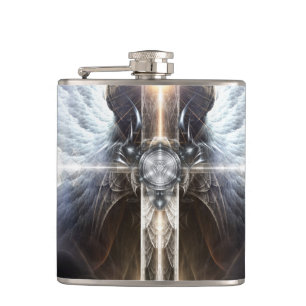 Heavenly Angel Wing Cross Stainless Steel Flask