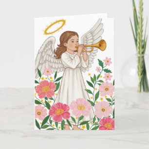 Heavenly Angel with Golden Trumpet  Description: Card