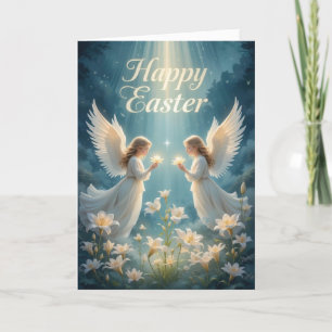 Heavenly Angelic Easter Spiritual Happy Easter  Holiday Card