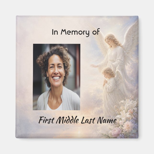Heavenly Angels,  Memorial Prayer Keepsake Magnet (Front)