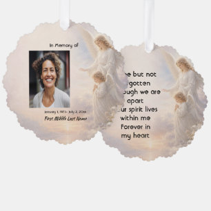 Heavenly Angels Memorial Prayer Keepsake Tree Decoration Card