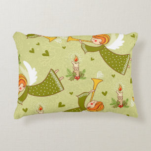 Heavenly Angels: Vintage Childish Pattern Decorative Cushion